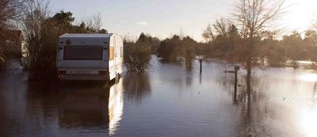 2024 010 02 Campingvogn På Oversvømmet Campingplads Colourbox8449517