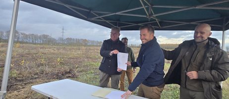 20251113 Borgmester Torben Hansen, Jesper Møller Larsen, Divisionsdirektør I Verdo Energi Og Forsyning Og Uffe Strandby, Skovrider LF